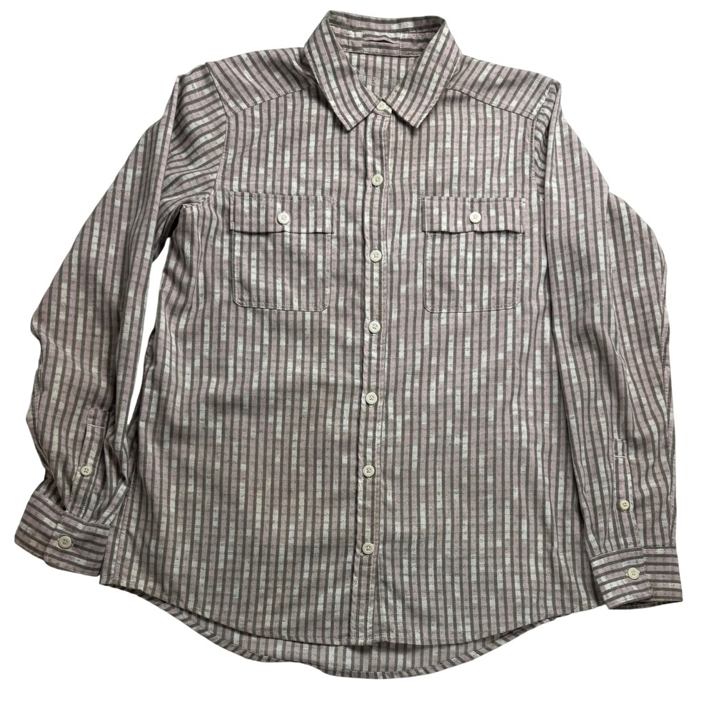 REI Co‎ Op Womens Striped Button Up Shirt Long Sleeve Casual Outdoor Size Small